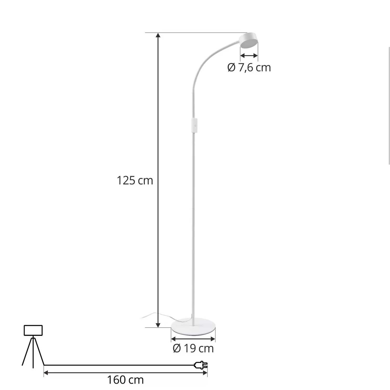 Lindby Led Stehleuchte Maori Weiß Metall Cct Dimmbar Stehlampe Lampe Leuchte B-Ware
