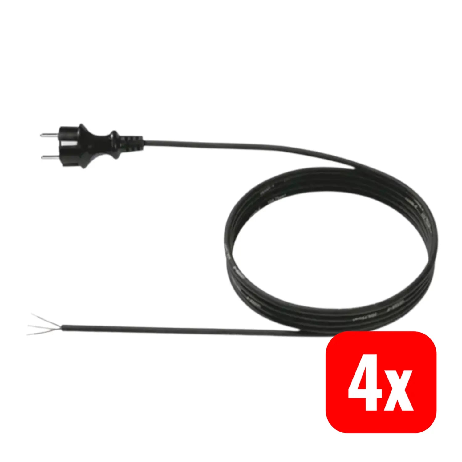 B-Ware Bachmann Zuleitung H07 Rn F 3 G1,0 Kabel Stromkabel Schwarz 5m 4 Stück - 4016514002740