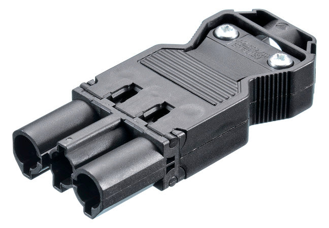BACHMANN Gerätestecker ISV Schwarz Polyamid PA Schraubanschluss 28,2 mm 15 STÜCK - 4049088130182