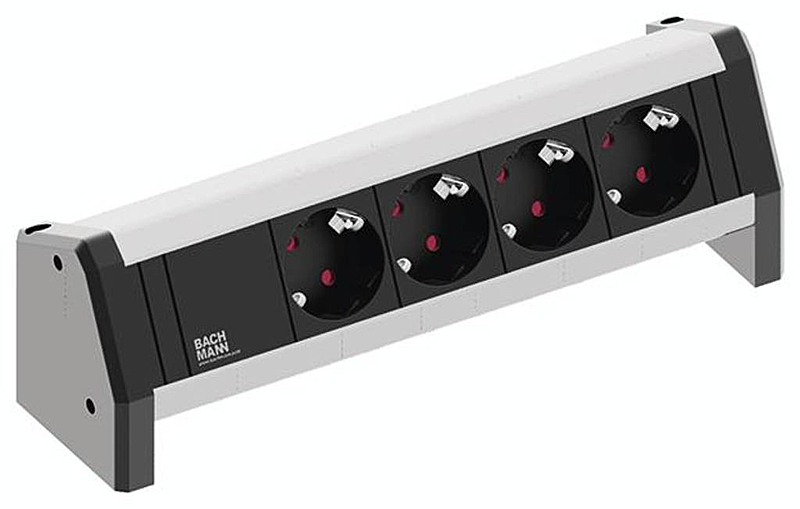 B-Ware Bachmann 902.0049 Steckdosenleiste Ohne Schalter Gst18i Schwarz, Aluminium  - 4016514039494