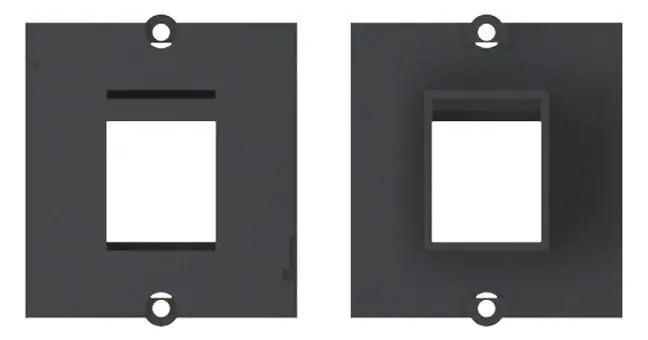 B-Ware Bachmann Rahmen Modul 917.001 Einsatz Aufnahmeeinheit Keystone Schwarz 50 Stück - 4016514030804