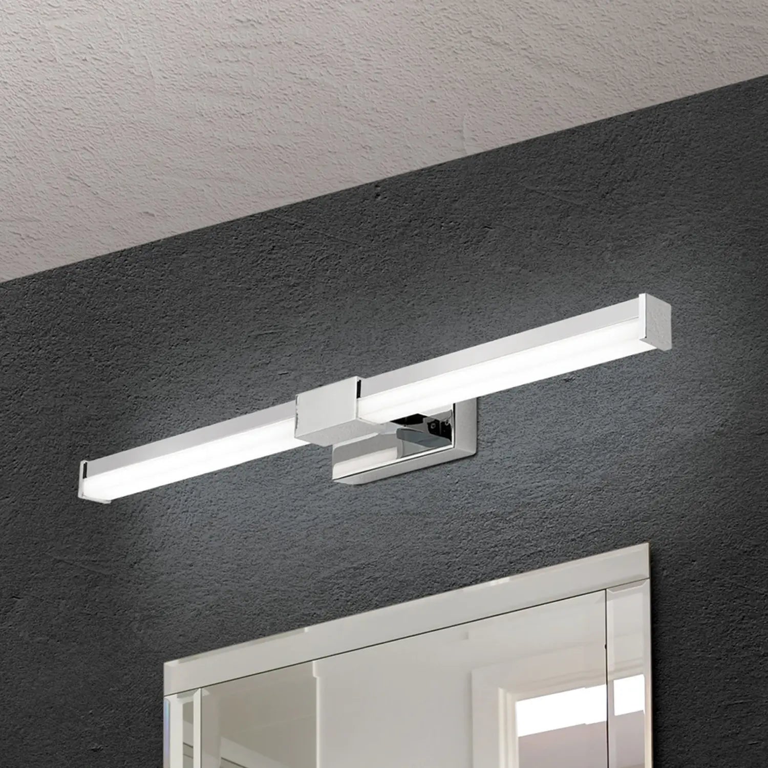 B-Ware Spiegelleuchte Badlampe Argo Led Spiegellicht Hochvolt Chrom Weiß 35,5 Cm Lampe - 9003090257027