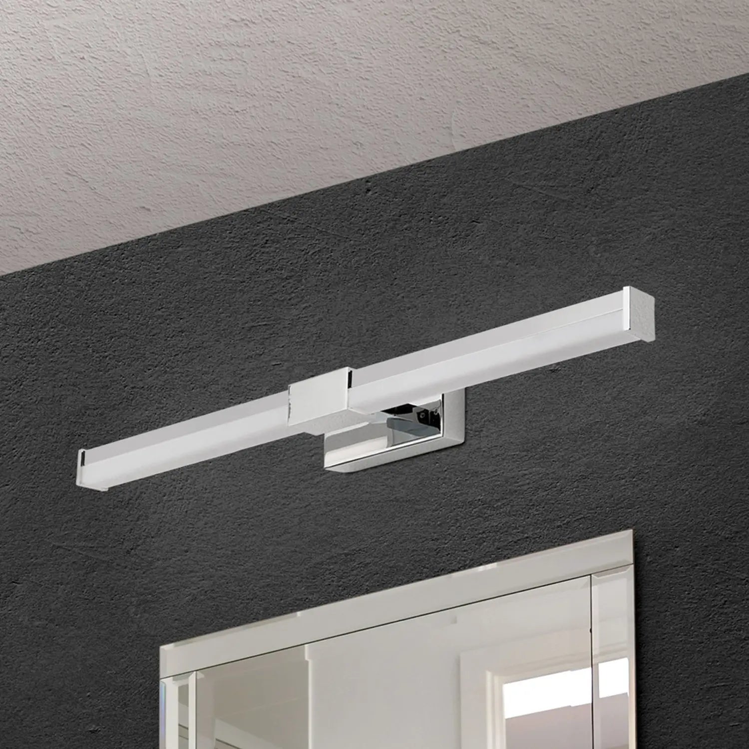 B-Ware Spiegelleuchte Badlampe Argo Led Spiegellicht Hochvolt Chrom Weiß 35,5 Cm Lampe - 9003090257027
