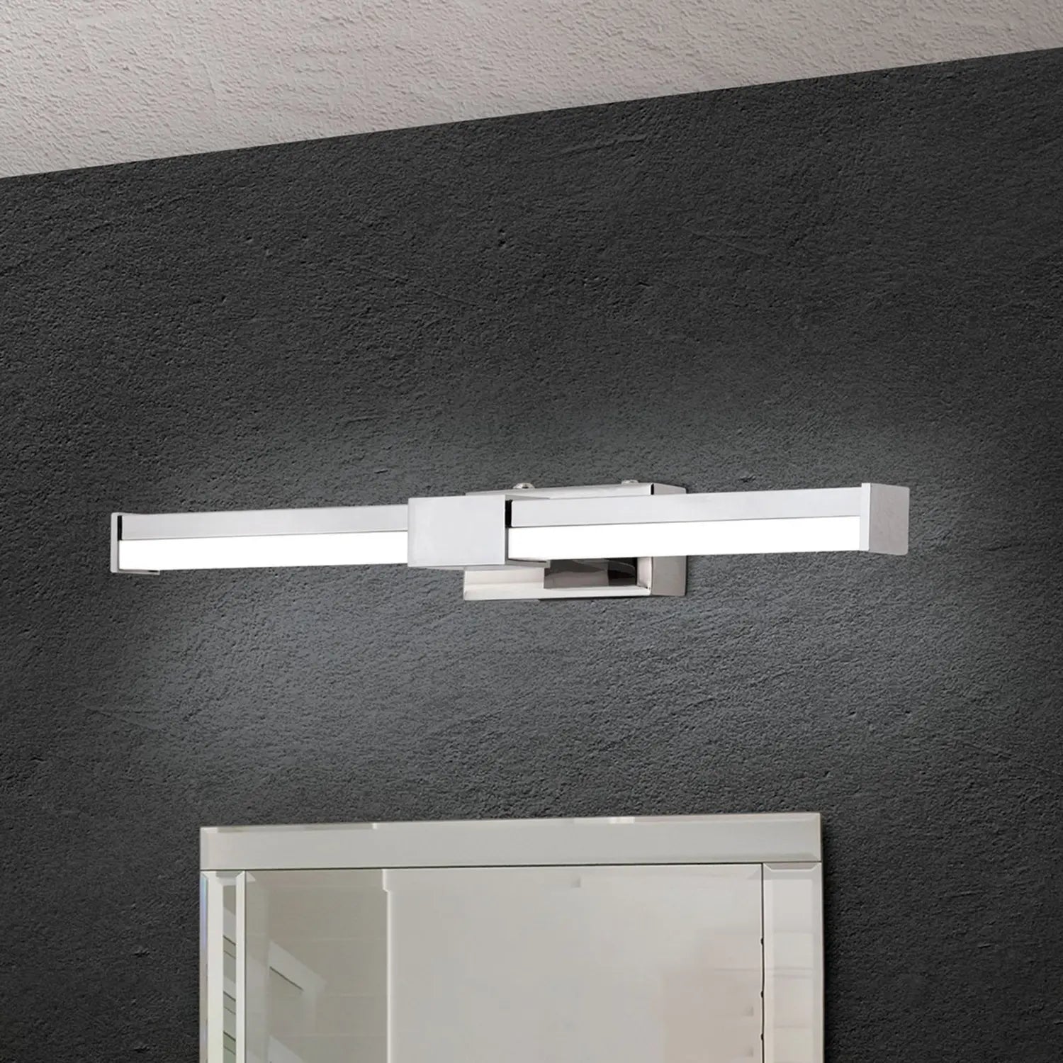 B-Ware Spiegelleuchte Badlampe Argo Led Spiegellicht Hochvolt Chrom Weiß 35,5 Cm Lampe - 9003090257027