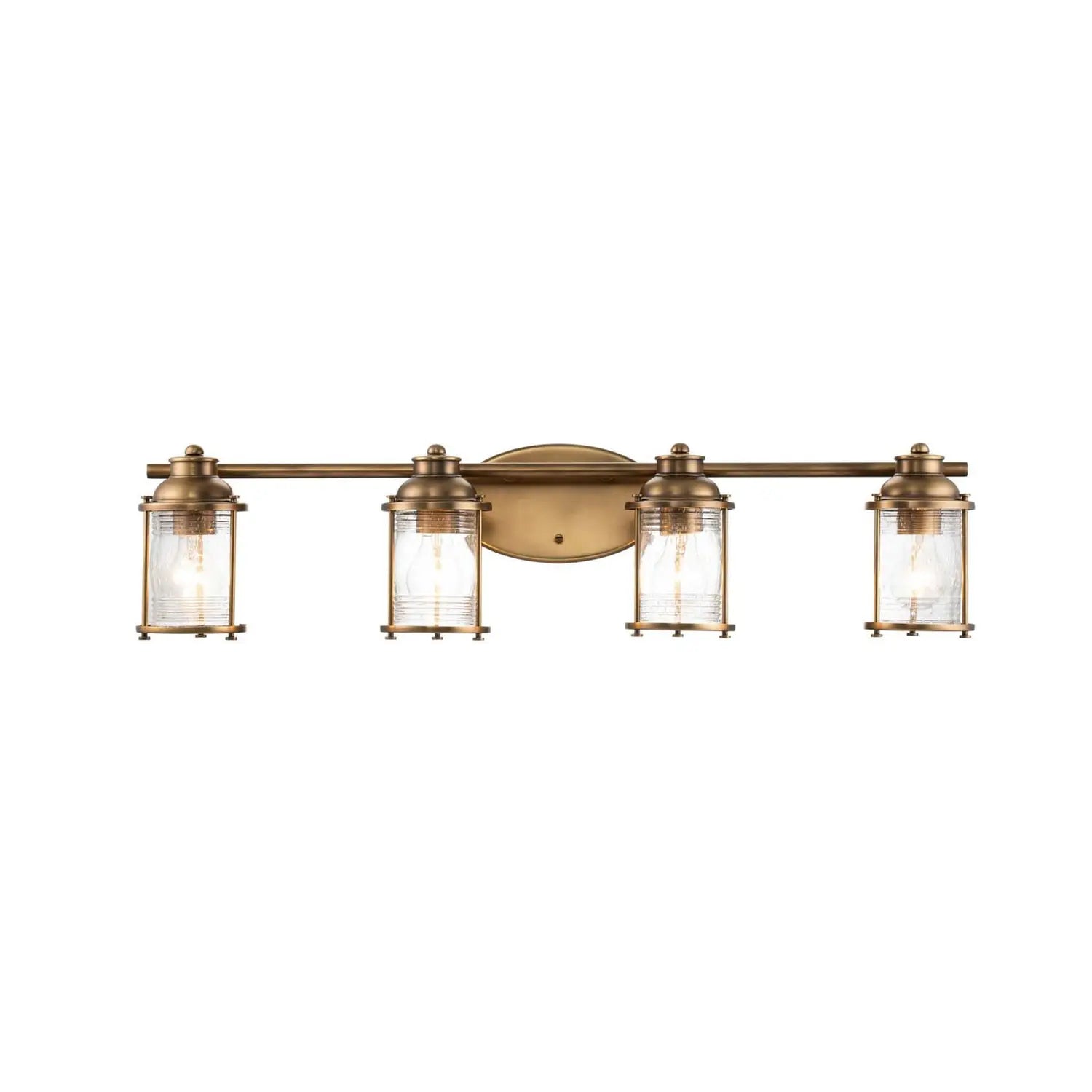 B-Ware Quintiesse Wandleuchte Wandlampe Badleuchte Ashland Bay Messing Glas 4 Flg - 5024005577515