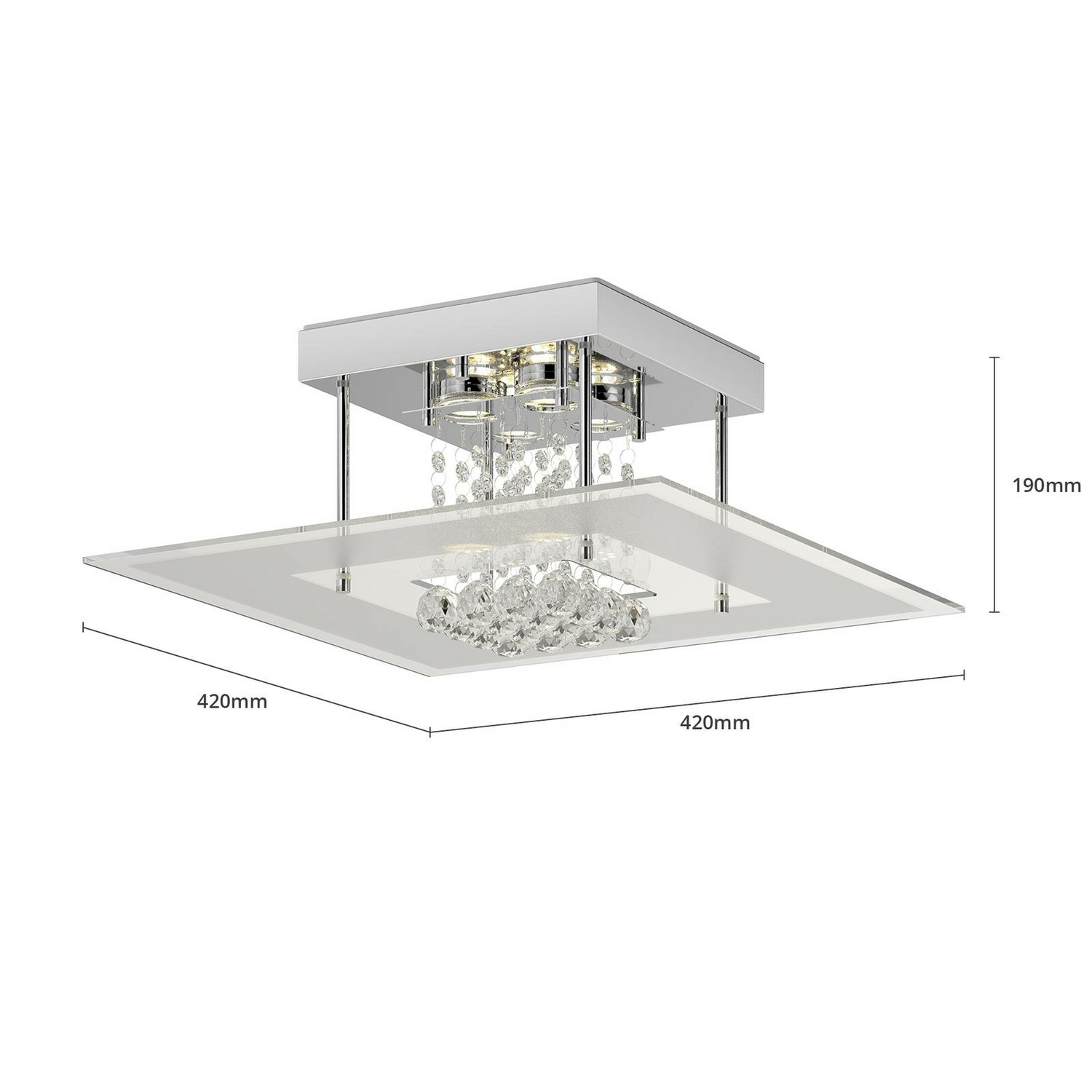 Plafonnier LED Lindby Lisandra, lampe design décorative pour salon, référence 294 (B-stock)