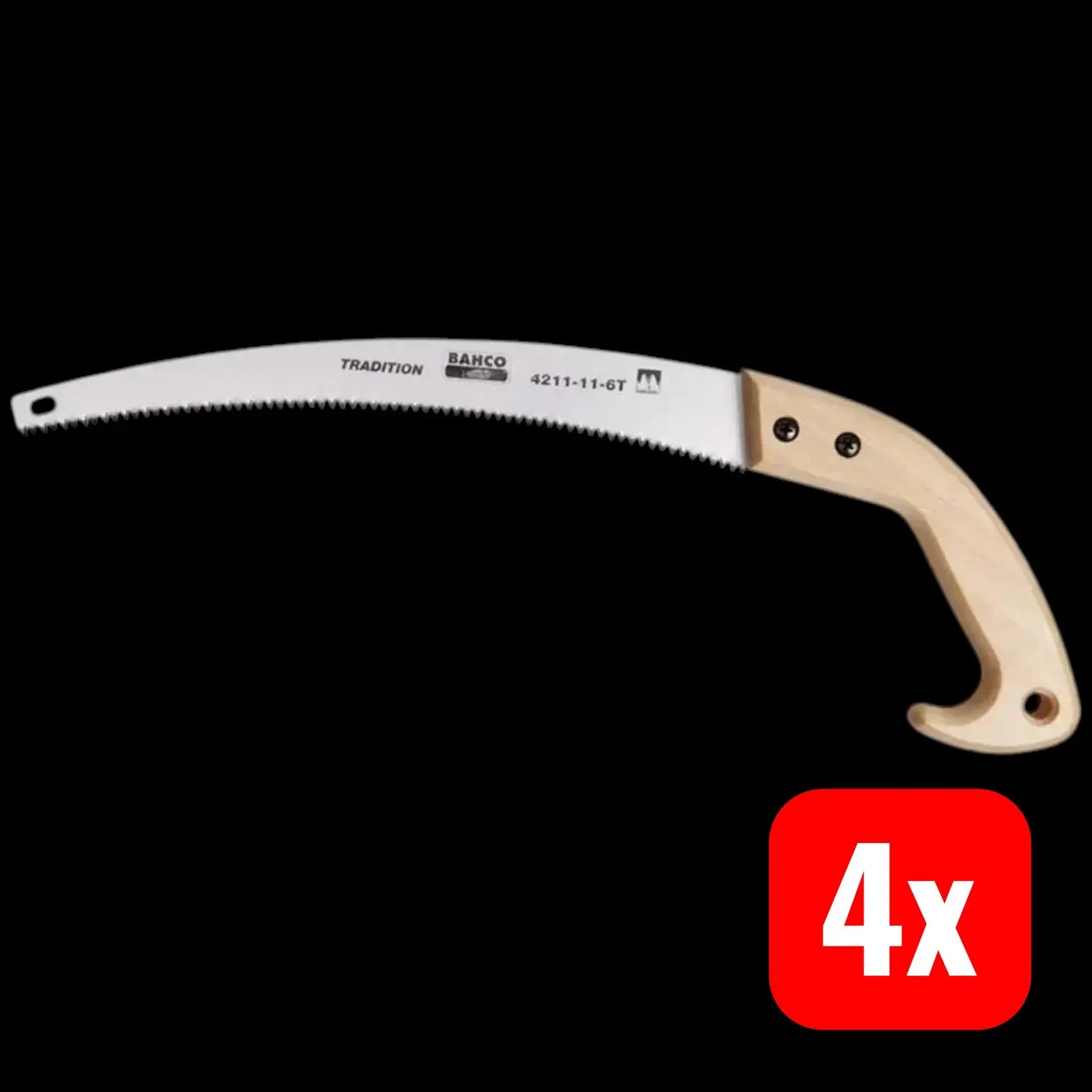 B-Ware Bahco Gartensäge Astsäge Holz Griff Buchensägeblatt Zugzahnung 4 Stück - 7311518002077