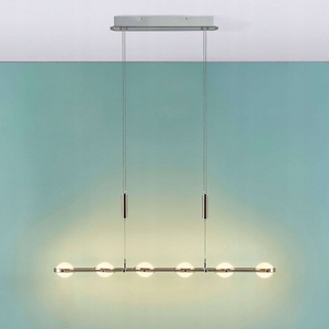 B-Ware Lucande Balkenpendelleuchte Catriona Pendelleuchte Hängelampe Lampe Nickel 6 Flg