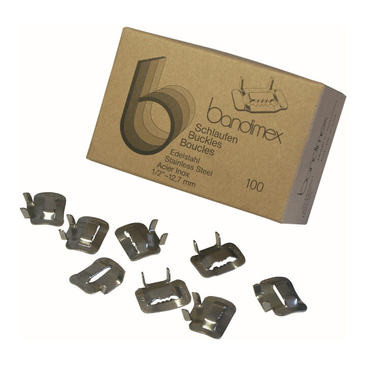 Bandimex Schlaufe Band Schleife V2 A 16mm Edelstahl 100 Stück Packung B-Ware - 4250570200478