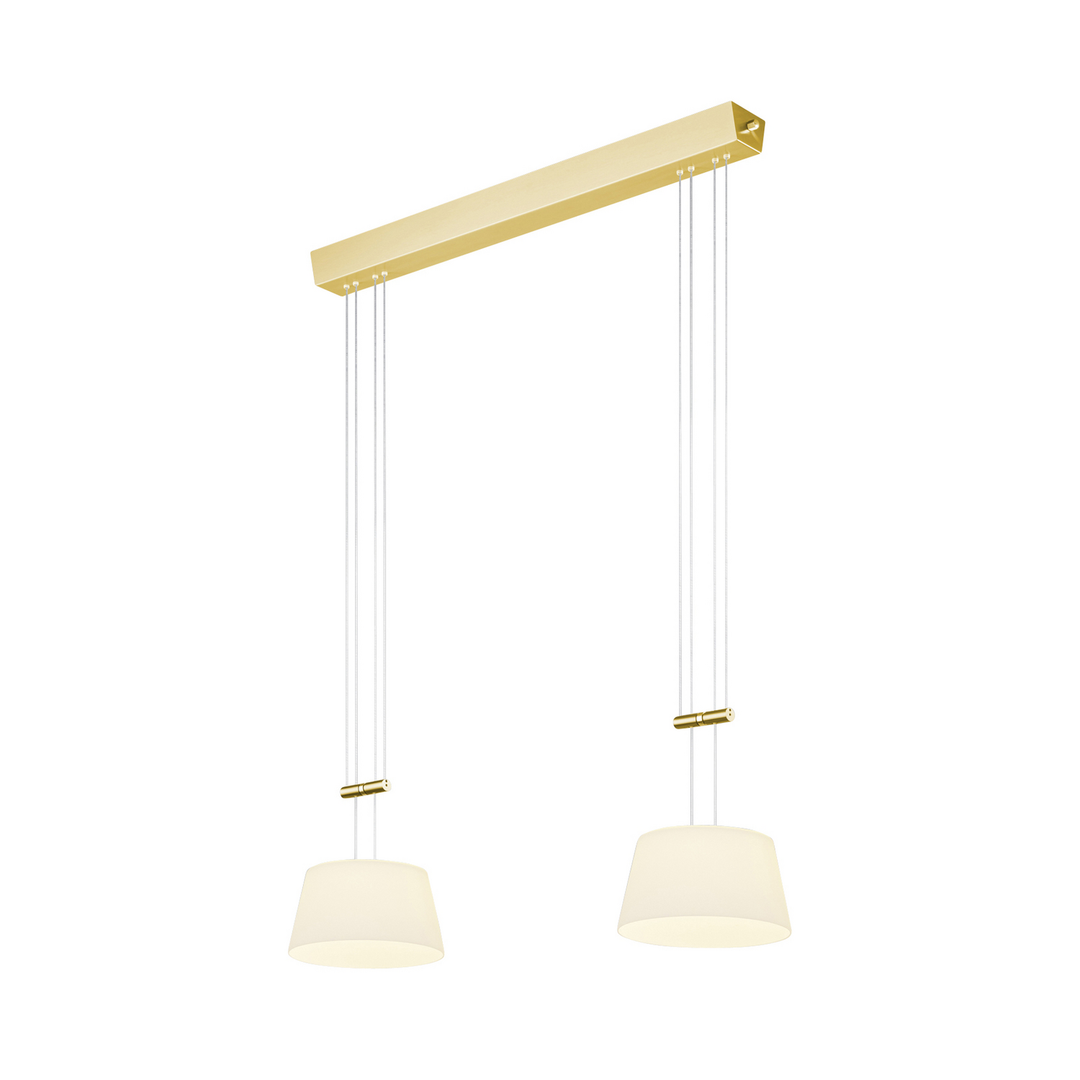 Bankamp Hängeleuchte Pendelleuchte Led Leuchte Messing 2fl Dimmbar Glas B-Ware - 4009669054269