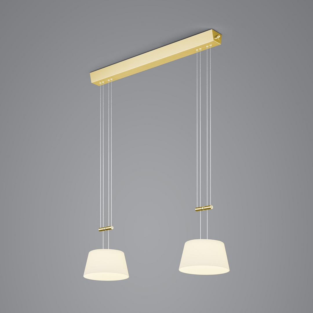 Bankamp Hängeleuchte Pendelleuchte Led Leuchte Messing 2fl Dimmbar Glas B-Ware - 4009669054269