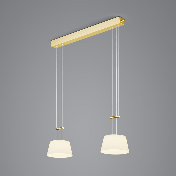 Bankamp Hängeleuchte Pendelleuchte Led Leuchte Messing 2fl Dimmbar Glas B-Ware - 4009669054269