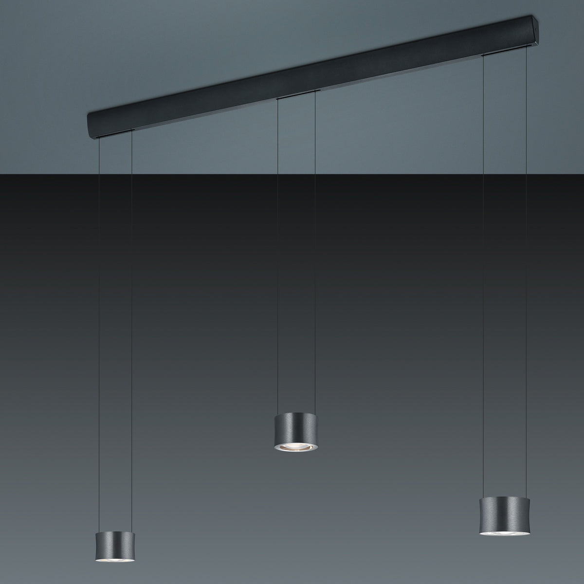 BANKAMP Pendelleuchte Hängeleuchte LED Lampe Impulse anthrazit Aluminium Glas - 4009669035398