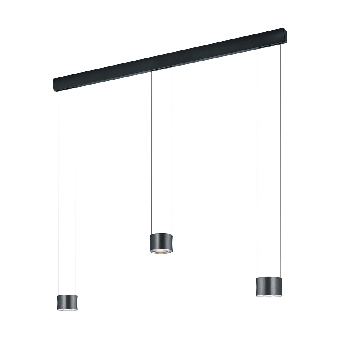 BANKAMP Pendelleuchte Hängeleuchte LED Lampe Impulse anthrazit Aluminium Glas - 4009669035398
