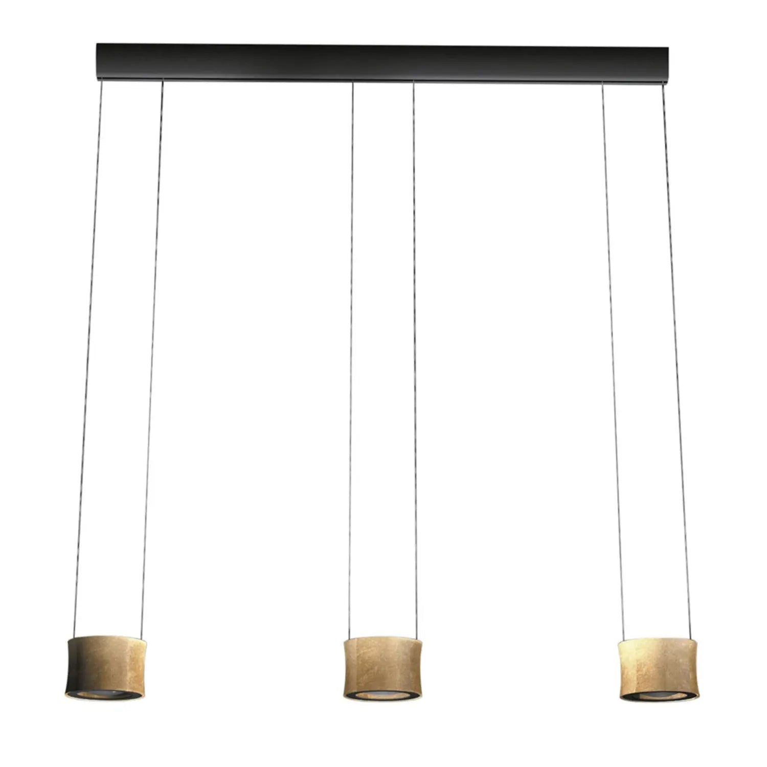 B-Ware Bankamp Pendelleuchte Led Hängelampe Impulse Leuchte Blattgold Alu Glas 3 Flg - 4009669998389