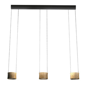 B-Ware Bankamp Pendelleuchte Led Hängelampe Impulse Leuchte Blattgold Alu Glas 3 Flg