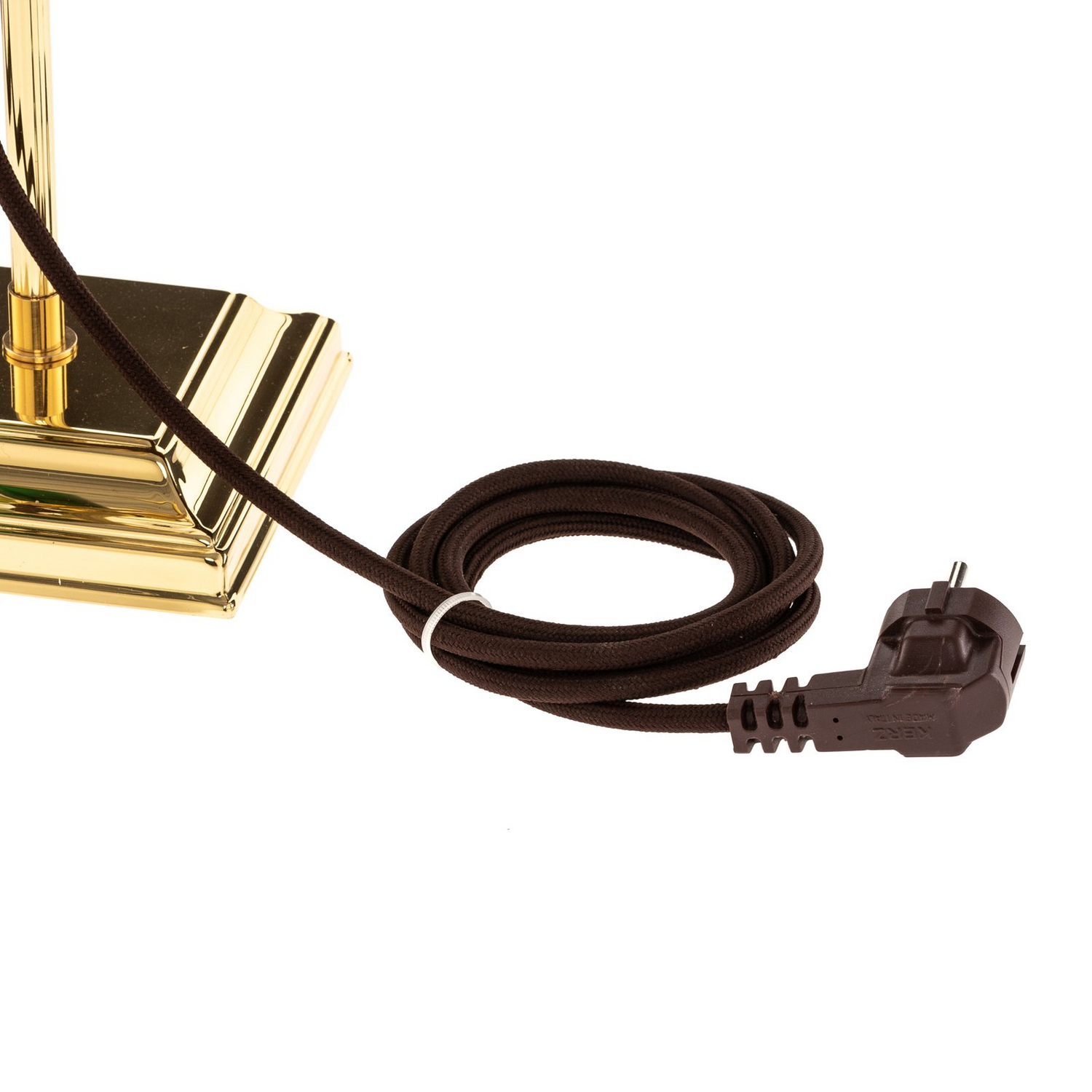 B-Ware Berliner Messinglampen Bankerlampe Gita Tischleuchte Tischlampe Messing Grün E27