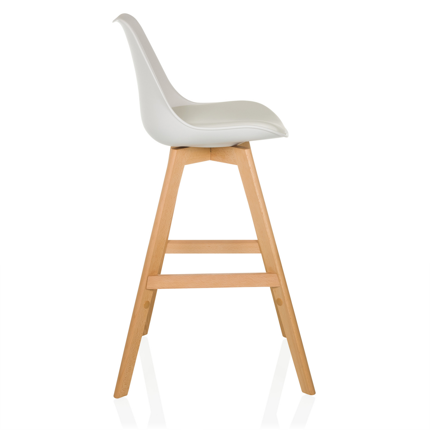 B-Ware Barhocker Tresenhocker Scandi High Set Weiß Hjh Living Stuhl Kunststoff 2er Pack - 4064323045120