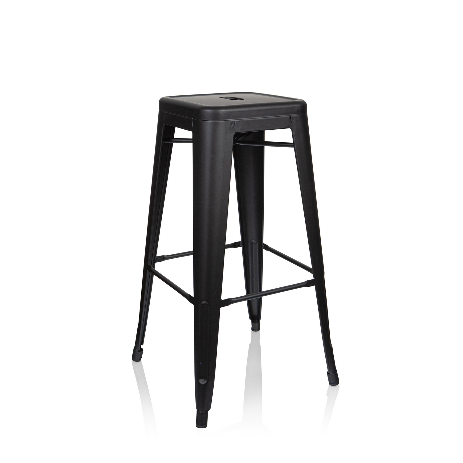 B-Ware Hjh Office Barhocker Hocker Sitzgelegenheit Vantaggio High Seidenmatt Schwarz - 4064323028642