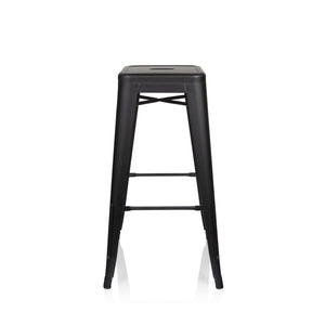 B-Ware hjh OFFICE Barhocker Hocker Sitzgelegenheit VANTAGGIO HIGH seidenmatt schwarz