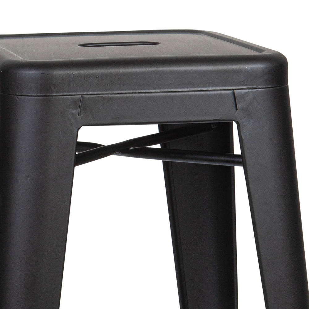 B-Ware Hjh Office Barhocker Hocker Sitzgelegenheit Vantaggio High Seidenmatt Schwarz855 - 4064323028642