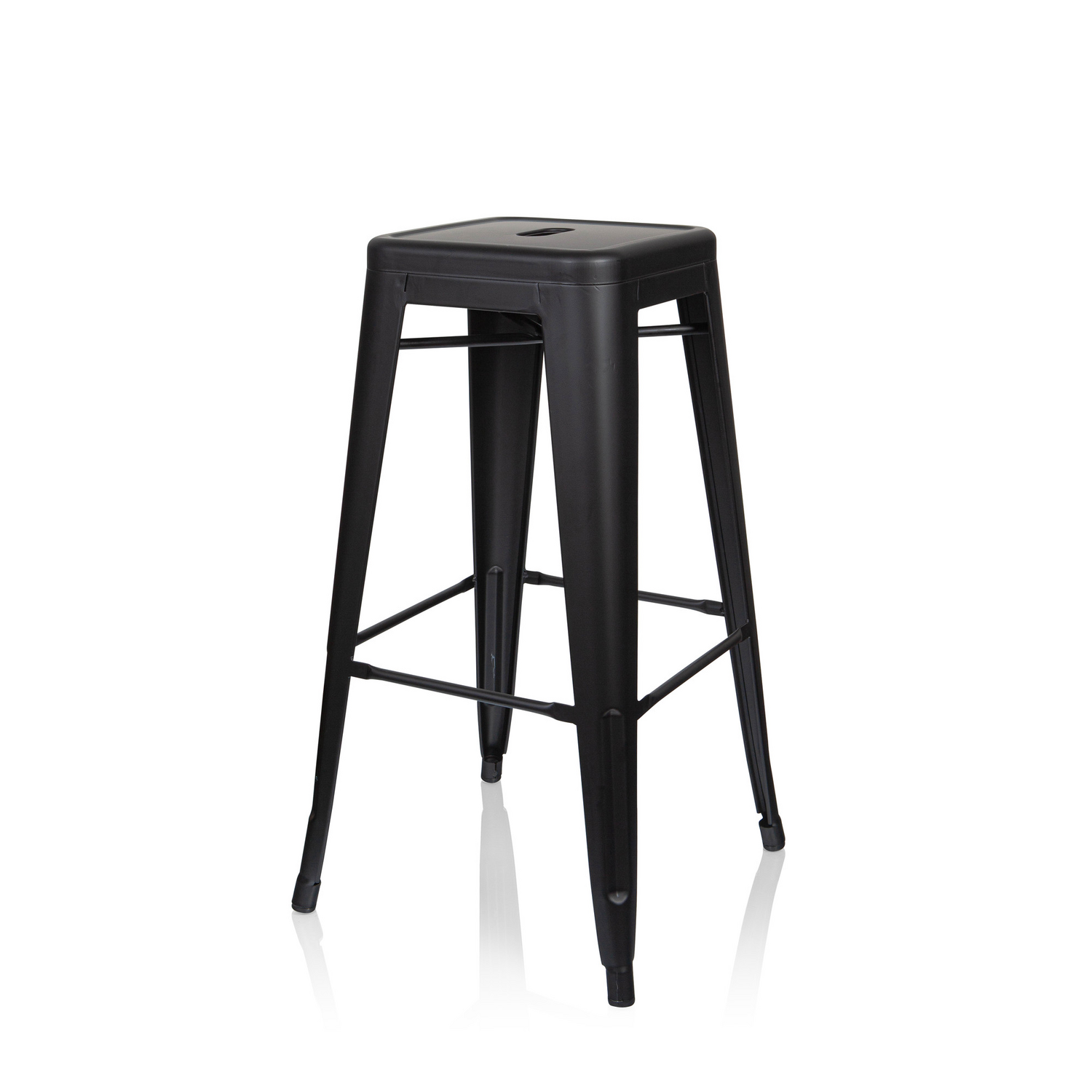 B-Ware Hjh Office Barhocker Hocker Sitzgelegenheit Vantaggio High Seidenmatt Schwarz - 4064323028642