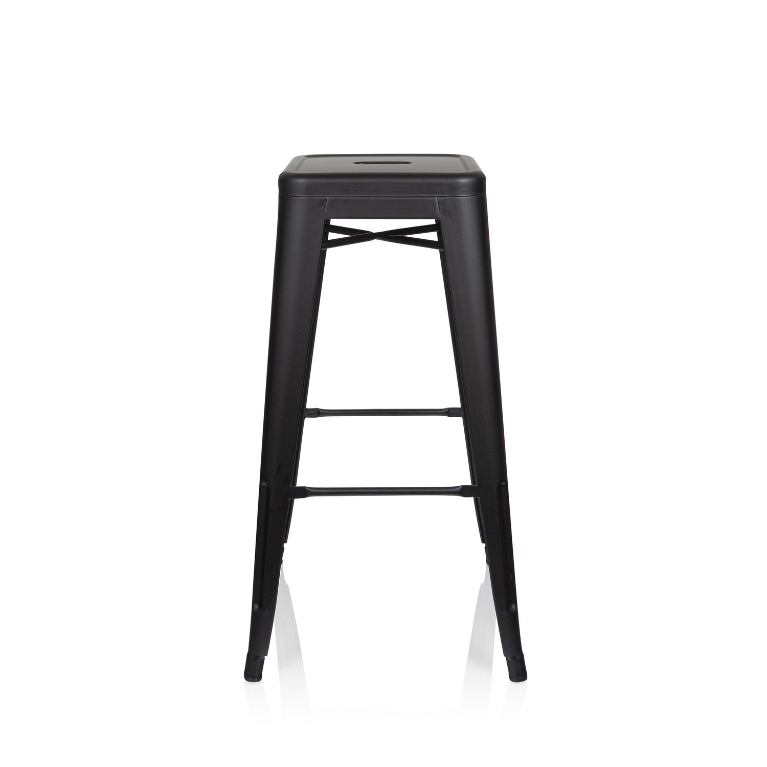 B-Ware Hjh Office Barhocker Hocker Sitzgelegenheit Vantaggio High Seidenmatt Schwarz855 - 4064323028642