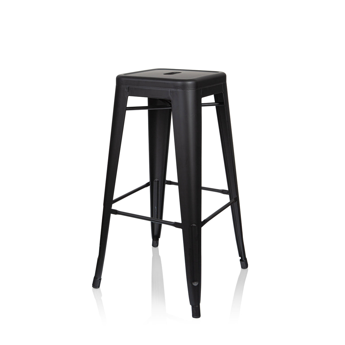 hjh OFFICE Barhocker Hocker Sitzgelegenheit VANTAGGIO HIGH seidenmatt schwarz - 4064323028642