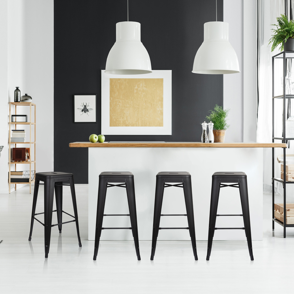 B-Ware Hjh Office Barhocker Hocker Sitzgelegenheit Vantaggio High Seidenmatt Schwarz - 4064323028642