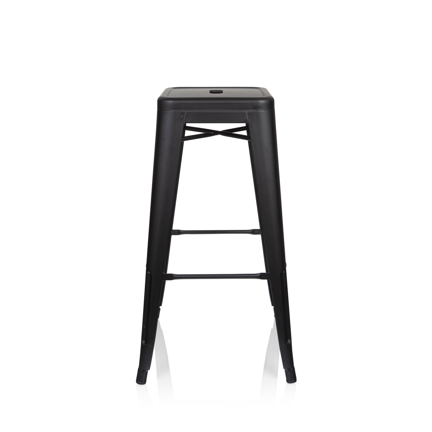 B-Ware Hjh Office Barhocker Hocker Sitzgelegenheit Vantaggio High Seidenmatt Schwarz855 - 4064323028642