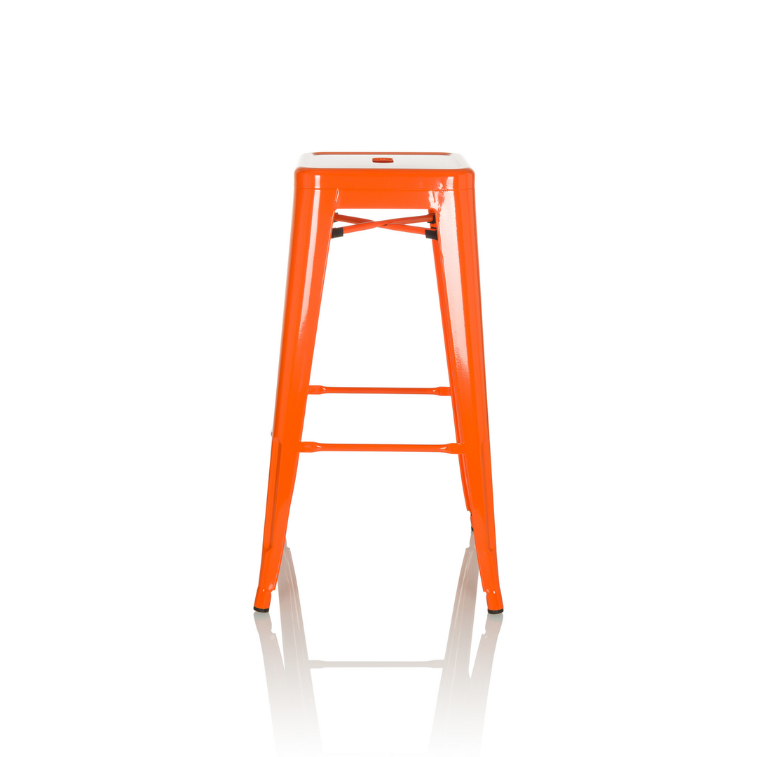 Hjh Office Barhocker Hocker Sitzgelegenheit Stahl Orange Stapelbar Gastronomie B-Ware - 4064323035268