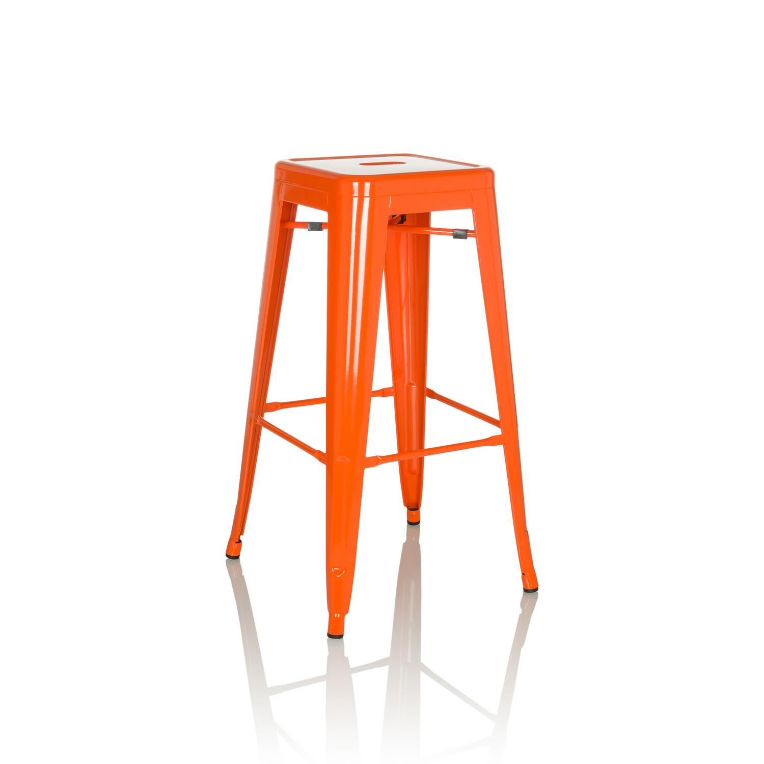 Hjh Office Barhocker Hocker Sitzgelegenheit Stahl Orange Stapelbar Gastronomie B-Ware - 4064323035268