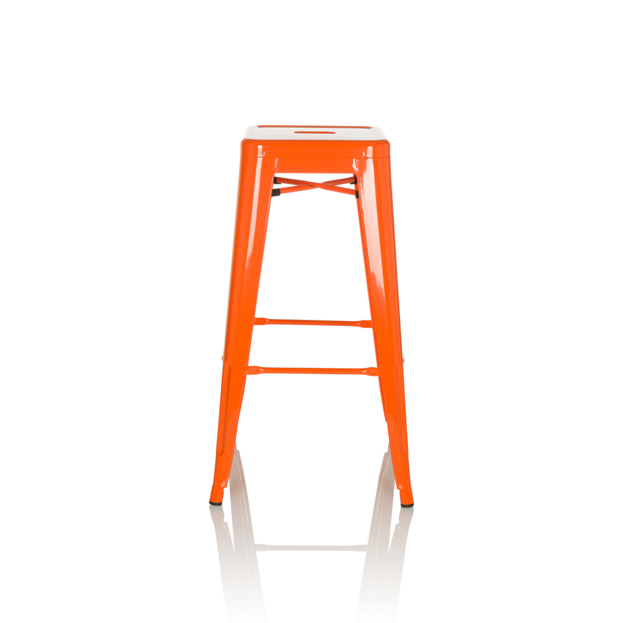 Hjh Office Barhocker Hocker Sitzgelegenheit Stahl Orange Stapelbar Gastronomie B-Ware - 4064323035268
