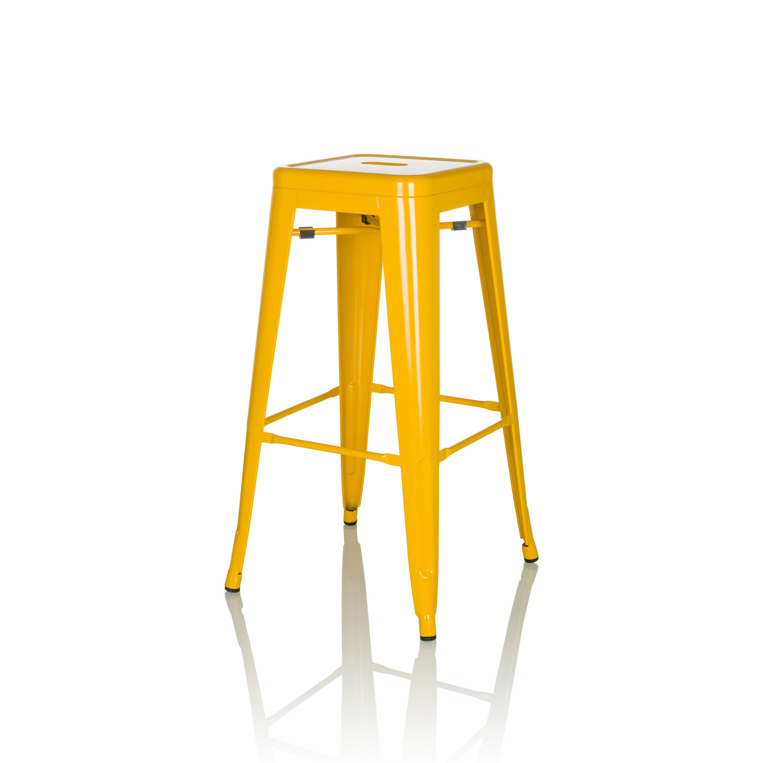 Hjh Office Barhocker Hocker Vantaggio High Metall Gelb Sitzhöhe 77 Cm B-Ware - 4064323035275