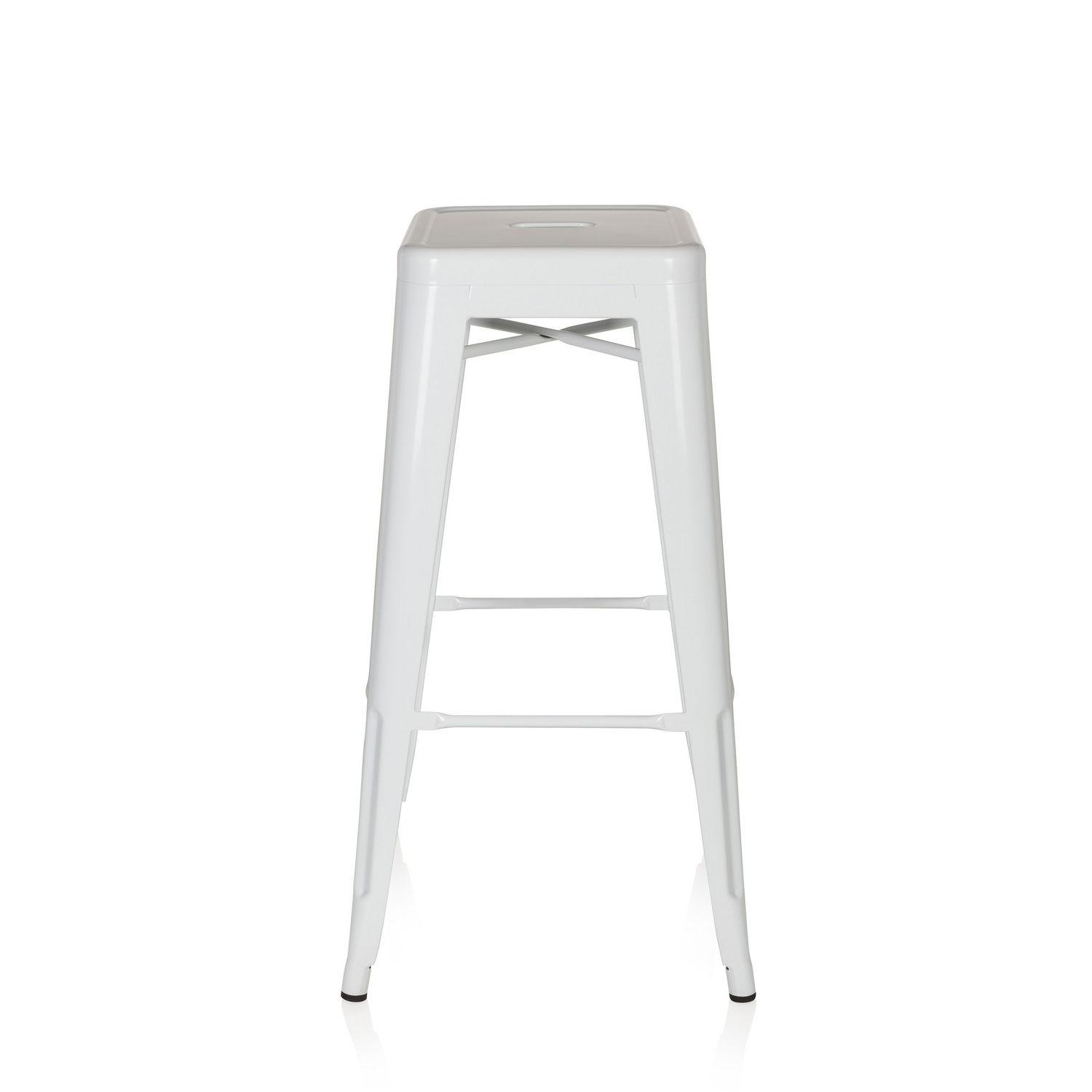 B-Ware Hjh Office Barhocker Vantaggio High Metallic Weiss Hocker Sitzmöbel Möbel S349