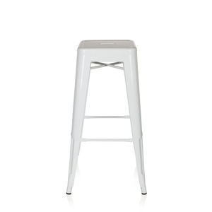 B-Ware Hjh Office Barhocker Vantaggio High Metallic Weiss Hocker Sitzmöbel Möbel S349