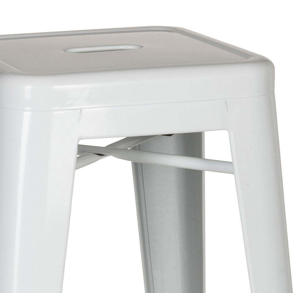 B-Ware Hjh Office Barhocker Vantaggio High Metallic Weiss Hocker Sitzmöbel Möbel S349
