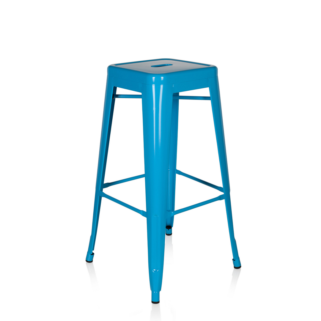 Hjh Office Barhocker Hocker Sitzgelegenheit Hellblau Stapelbar Stahl B-Ware - 4251084662325