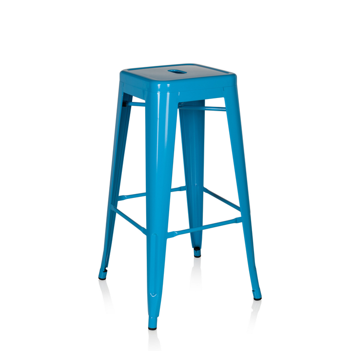 Hjh Office Barhocker Hocker Sitzgelegenheit Hellblau Stapelbar Stahl B-Ware - 4251084662325