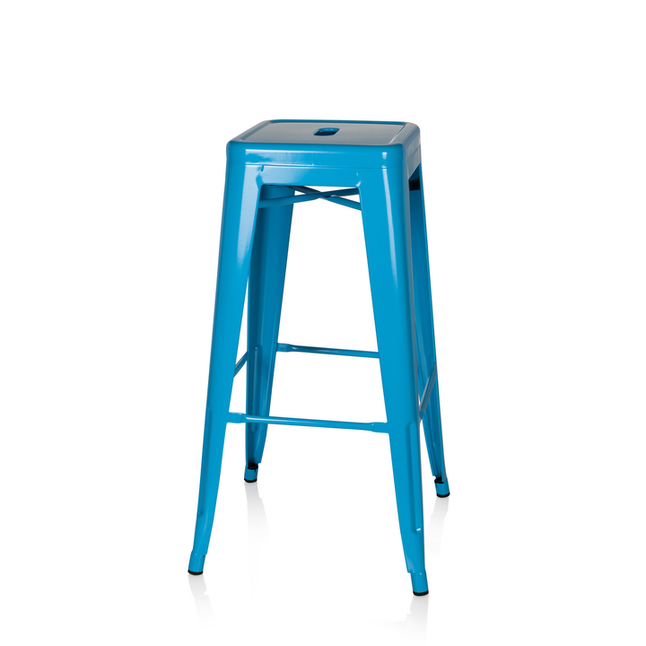 Hjh Office Barhocker Hocker Sitzgelegenheit Hellblau Stapelbar Stahl B-Ware - 4251084662325