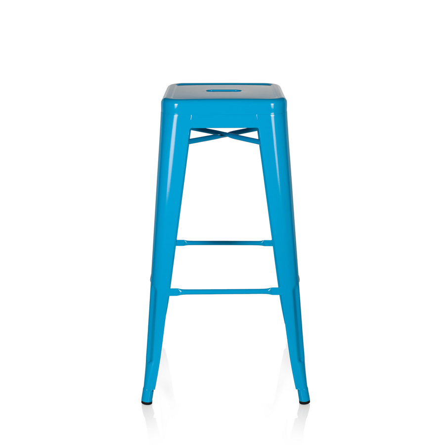 Hjh Office Barhocker Hocker Sitzgelegenheit Hellblau Stapelbar Stahl B-Ware - 4251084662325