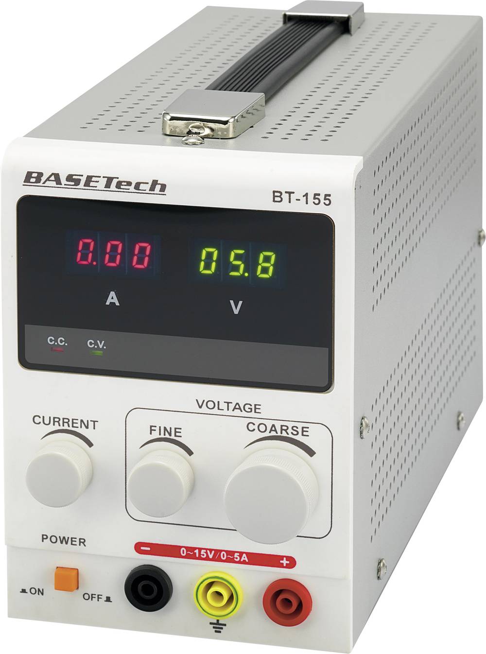 Basetech Labornetzgerät Labornetzteil Netzteil BT-155 - 0 - 15 V/DC 75 W - 4016139005355