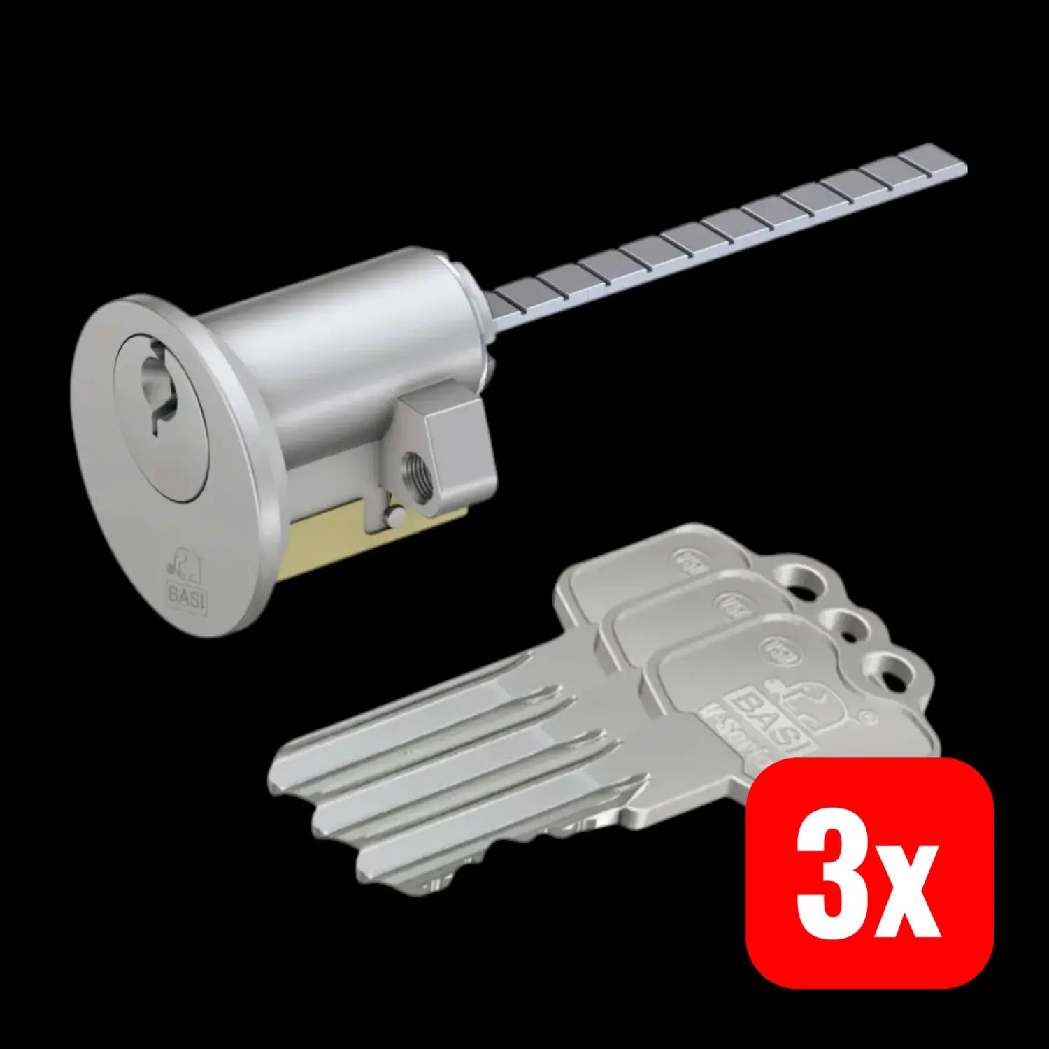 B-Ware Basi Außenzylinder Rundzylinder Profilzylinder Messing 3 Schlüssel 3 Sets - 3838923302683