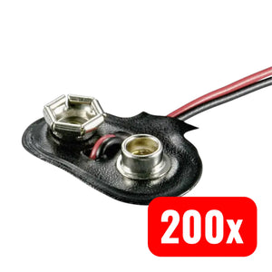 B-Ware Beltrona Batterieclip Anschluss Clip 1x Batterie 9 V Block T Ausführung 200 Stück