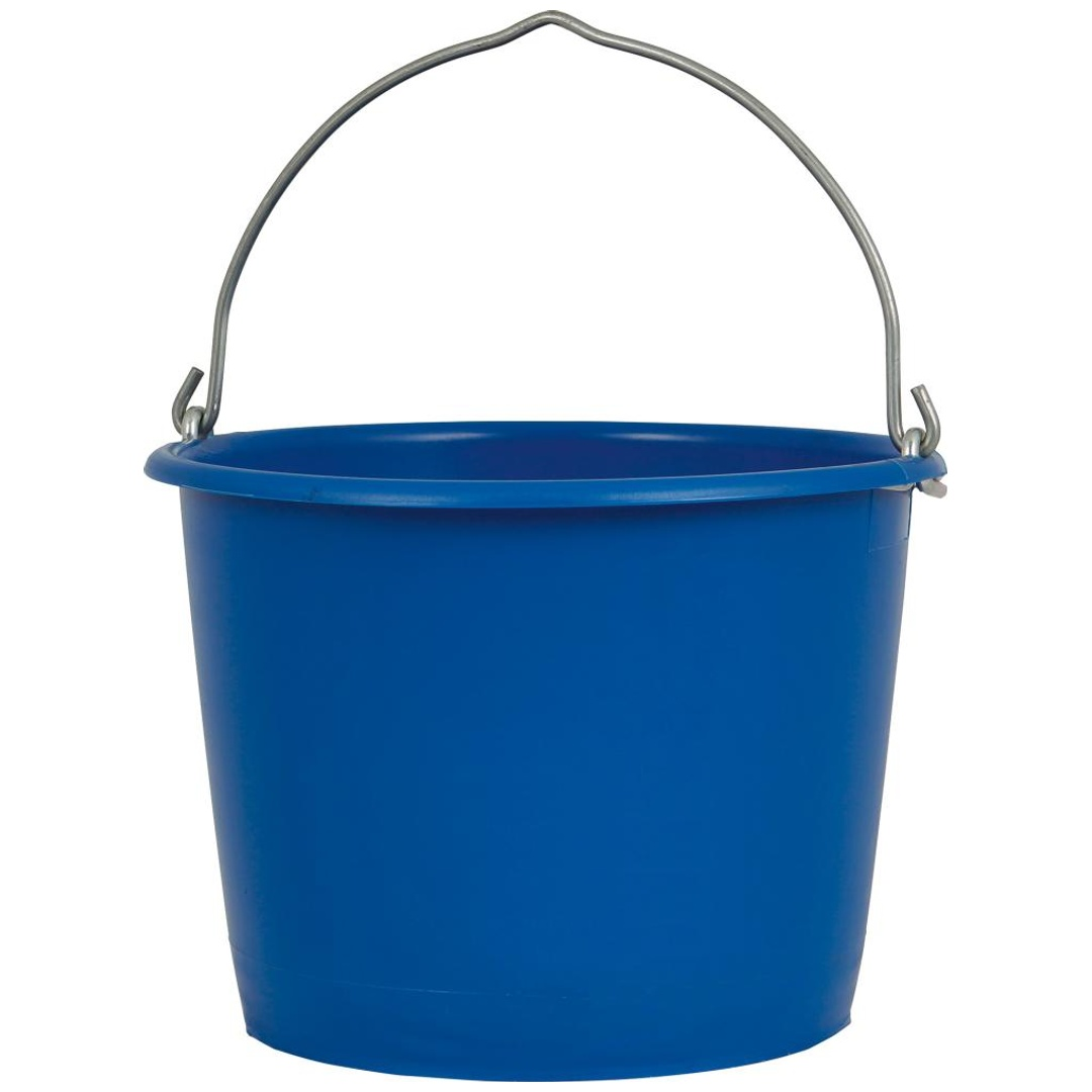 B-Ware Baueimer Mörteleimer 12 L Blau Mit Metalösenbügel 6mm Eimer Kunststoff 10 Stück - 4012411001145