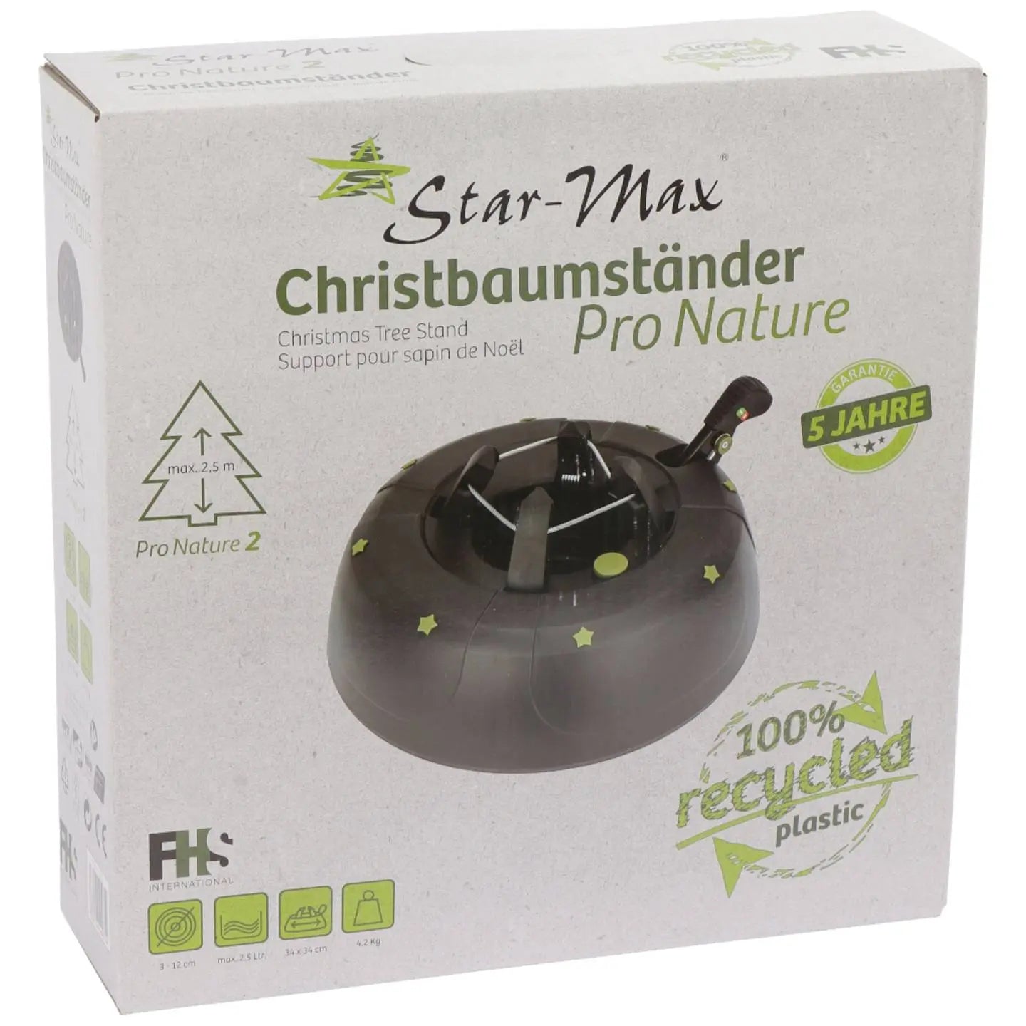 B-Ware Fhs Pro Nature2 Weihnachtsbaumständer Halter Baumständer Schwarz Kunststoff - 4062124402814