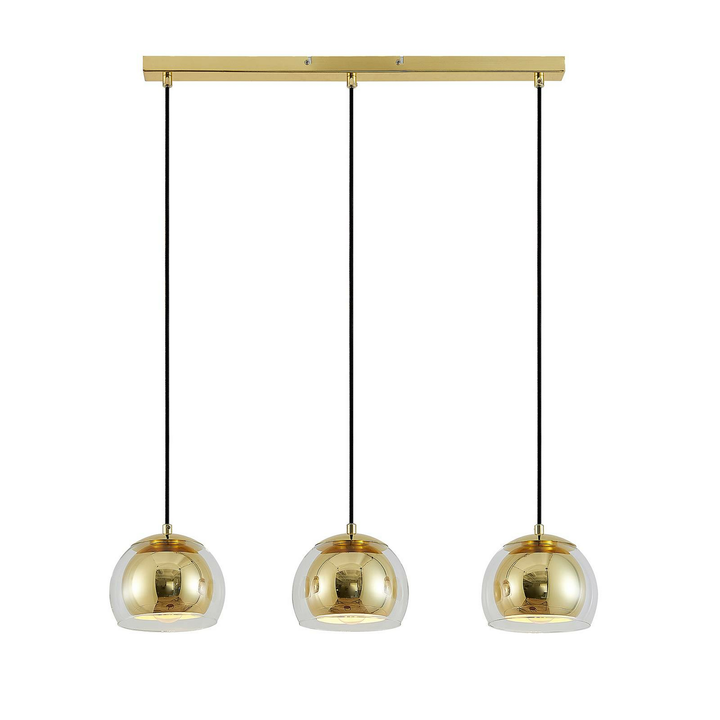 Lindby Daymien Hängeleuchte Pendelleuchte Deckenlampe Lampe dreiflammig messing