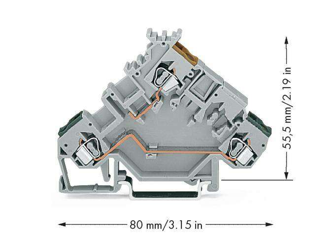 Wago Aktorenklemme Initiatorklemme Klemme 5 Mm Zugfeder Belegung: L Grau 50 St.  B-Ware - 4044918637008