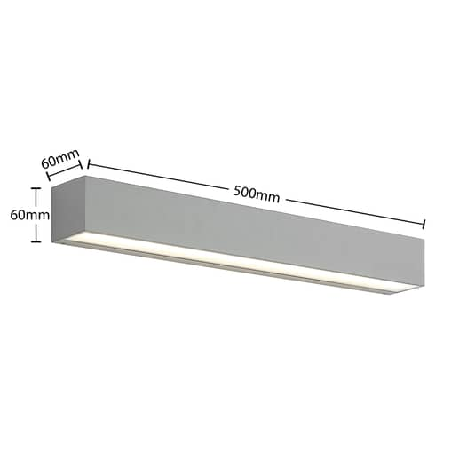 Lucande Lengo Led Wandleuchte Wandleuchte Lampe Leuchte 50cm Silber 2 Flammig 36 B-Ware