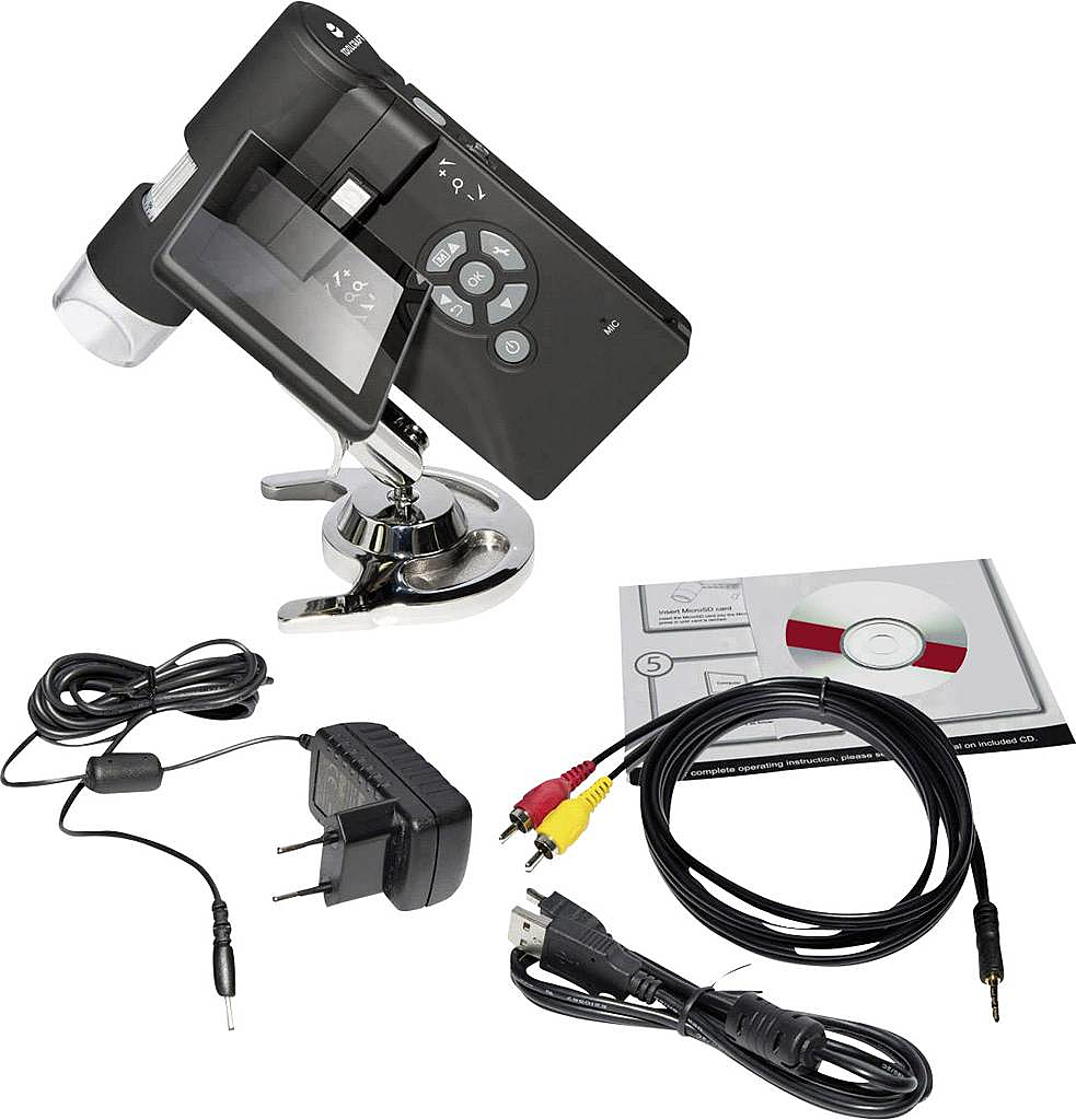 Toolcraft USB Mikroskop mit Monitor 5 Mio. Pixel Digitale Vergrößerung max. 5129
